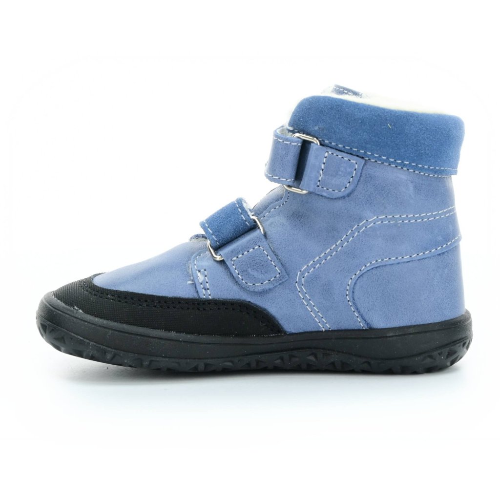 Jonap Falco Winter blaue mit Wolle gefütterte Barfuß-Stiefeletten