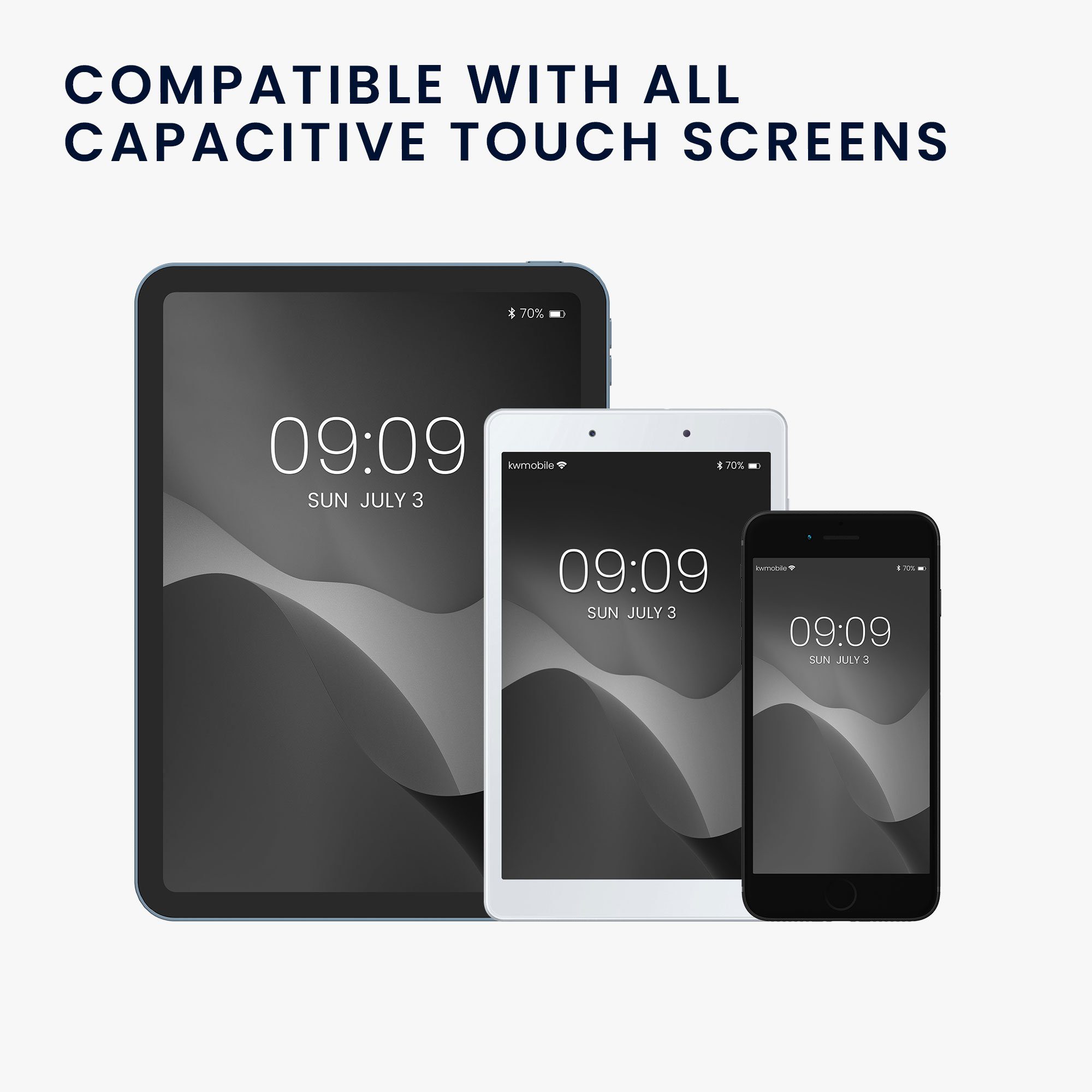 kwmobile Tablet-Hülle Tablet Stift in Schwarz - Stylus Pen für Tablets, Stylus für Handys und Smartphones - für alle gängigen Tablets