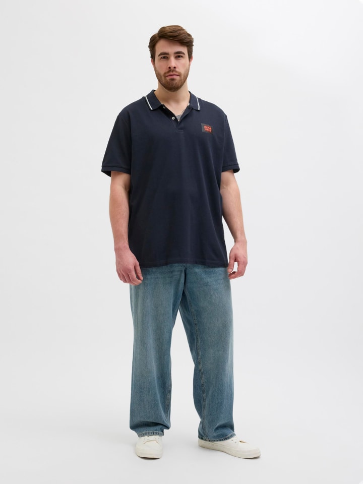 JACK & JONES PLUS Poloshirt in Sky Captain günstig kaufen