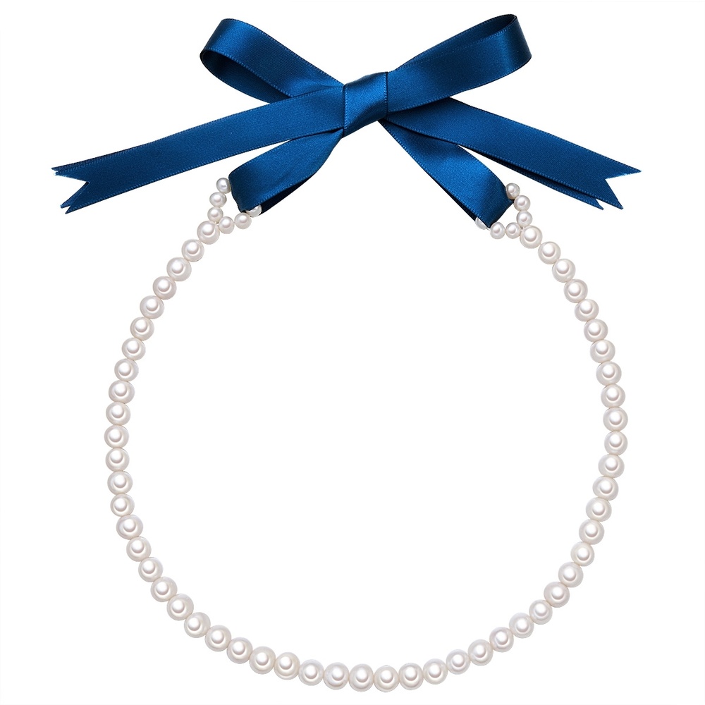 Valero Pearls Collier de perles Perle de culture d'eau douce Perle de culture d'eau douce en Bl collier