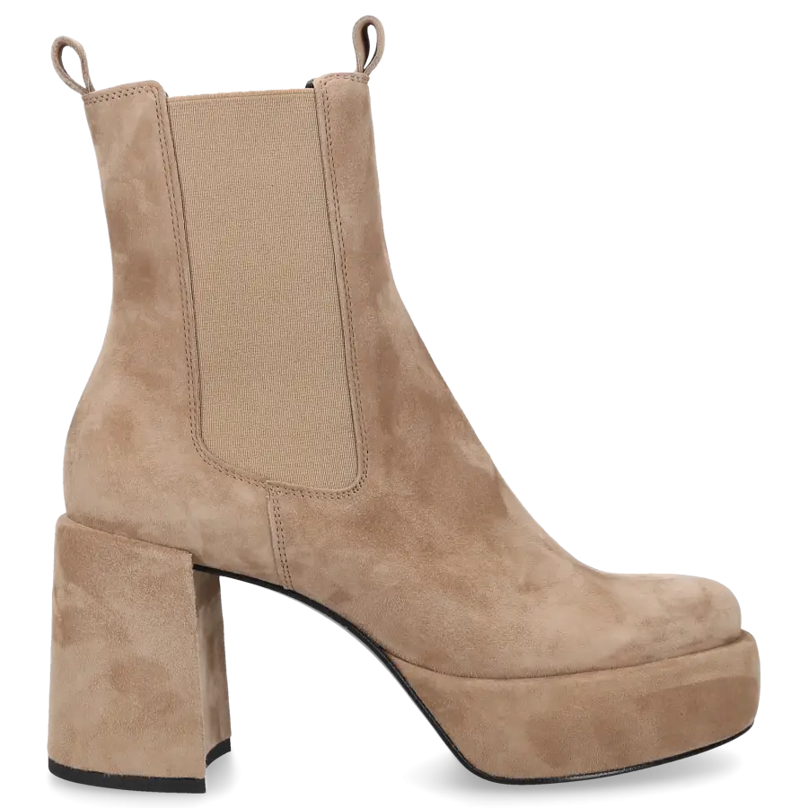 305 SOBE - Chelsea Boots HOOTER Veloursleder - beige