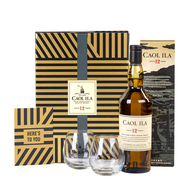 Caol Ila mit 2 Gläsern + Grußkarte 0,7 l·43 % vol