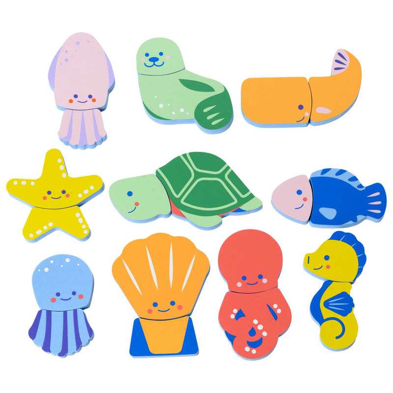 Puzzle de bain : 10 animaux en mousse