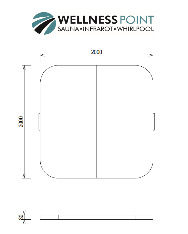 PureHaven Thermoabdeckung 200x200 cm verschließbar mit Schnallen windsicher perfektes Ablaufsystem für Regen und Schnee faltbar in der Mitte