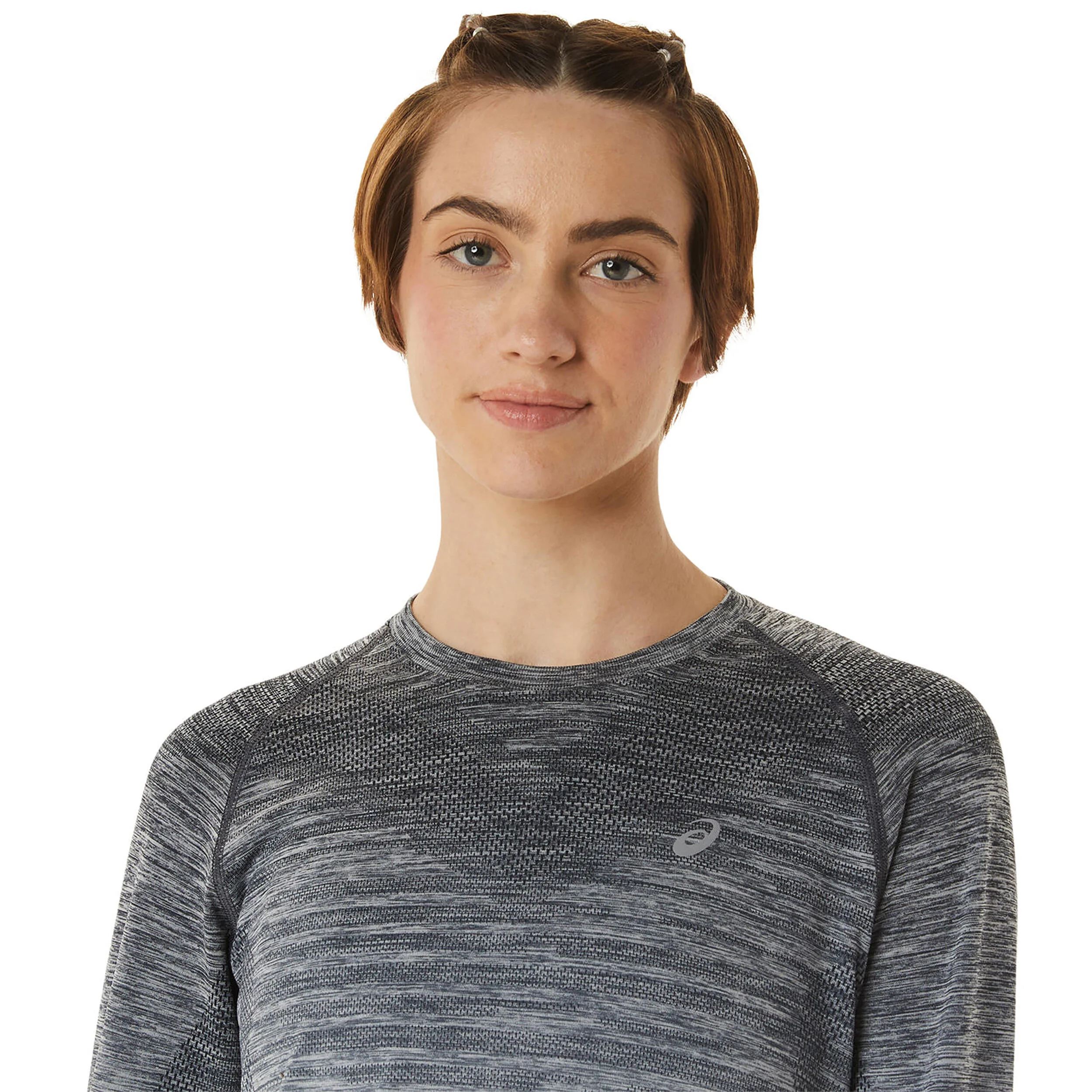 Seamless Lauftop Damen - Weiß, Grau