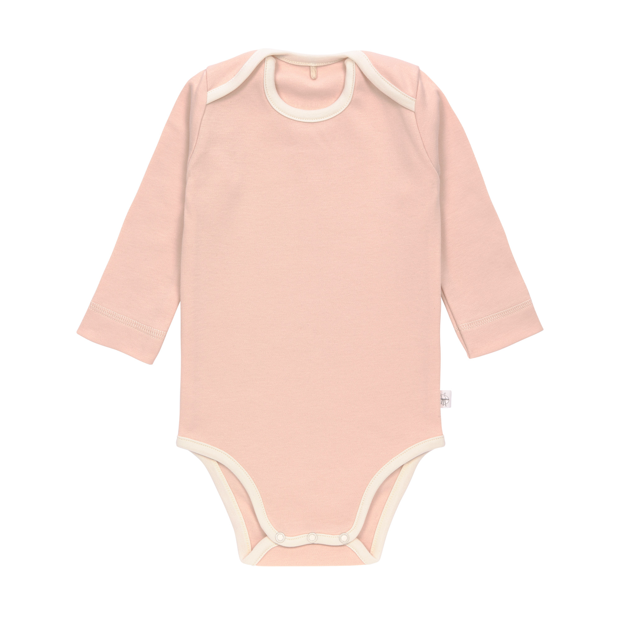 Baby Body (2er Set) langarm - Bio Baumwolle, Rosa Oliv