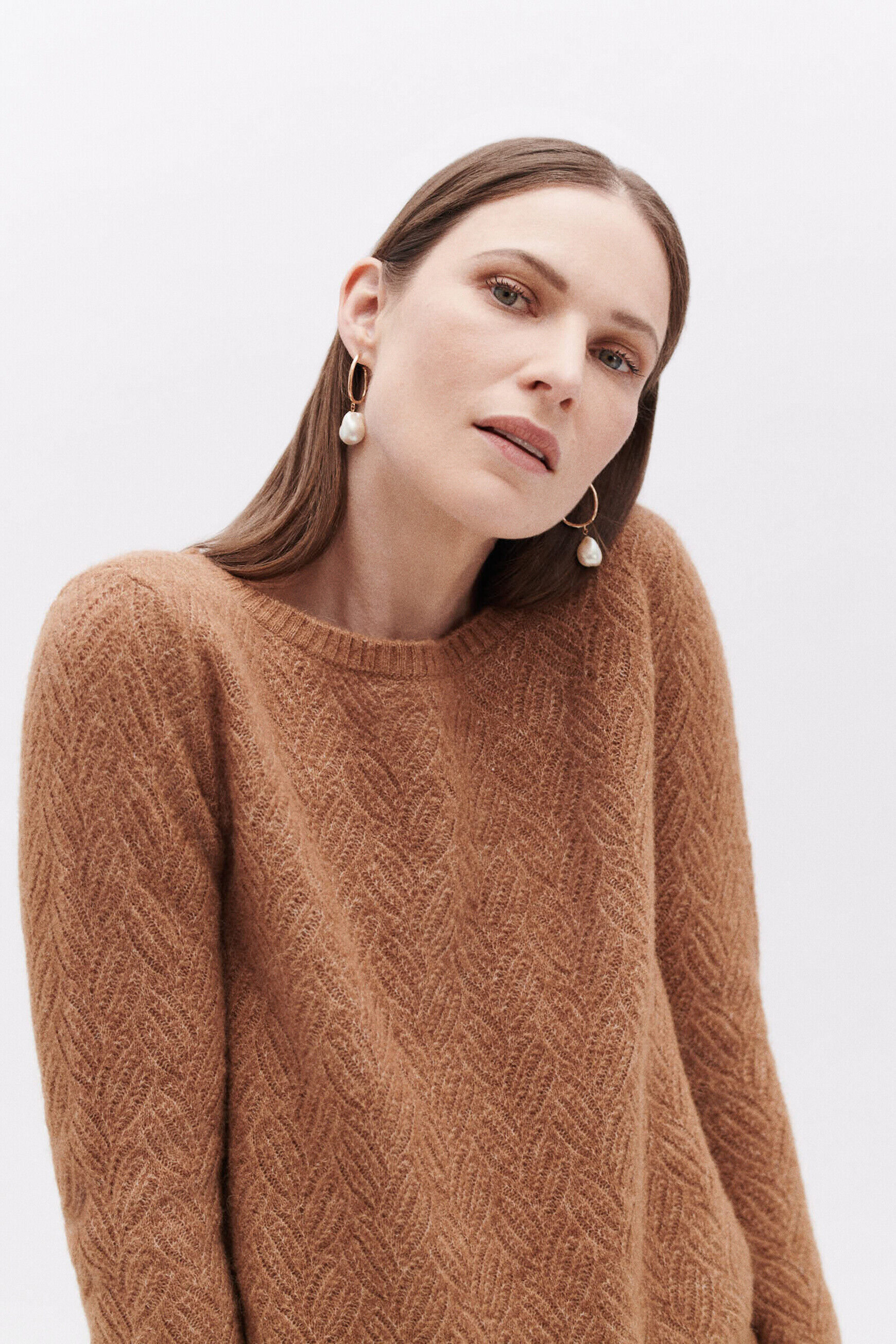 Pull masha camel femme
