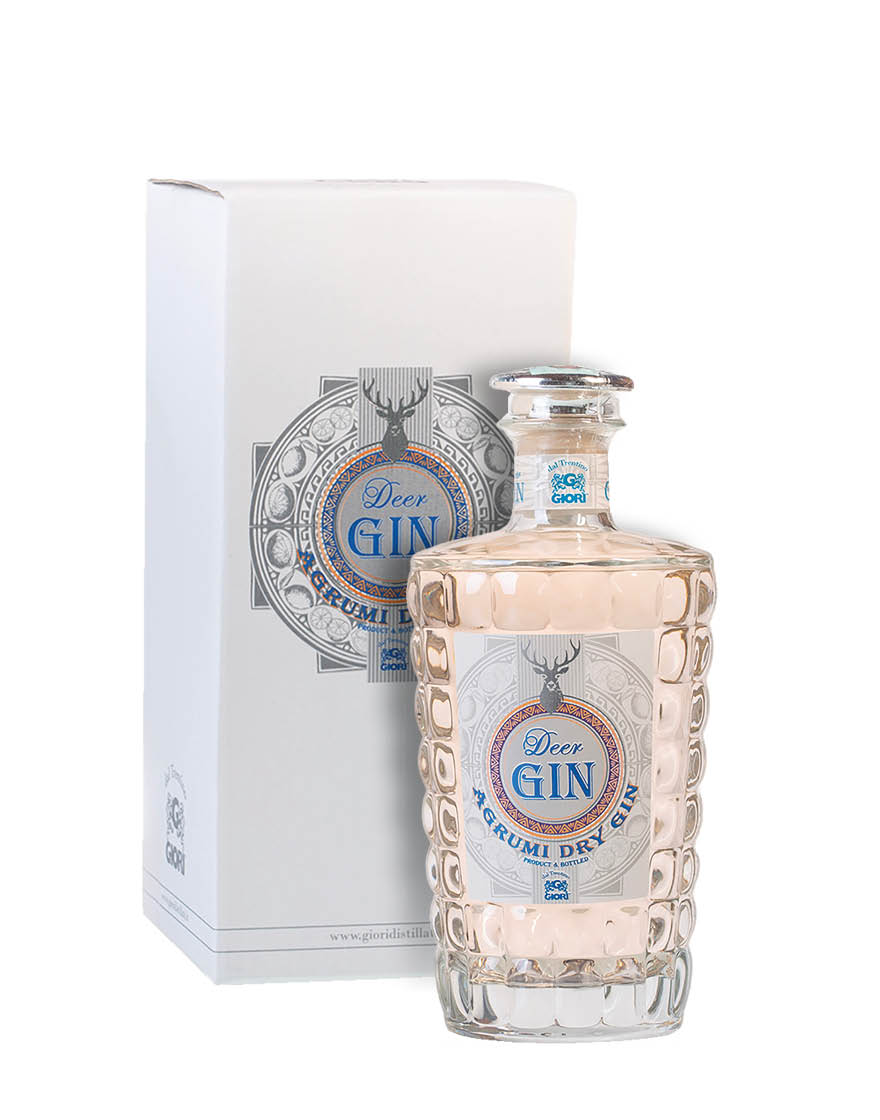 Deer Premium Agrumi Dry Gin Giori 0,7 ℓ, En Étui