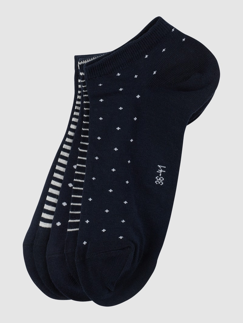 Sneakersocken mit Stretch-Anteil im 5er-Pack in marineblau