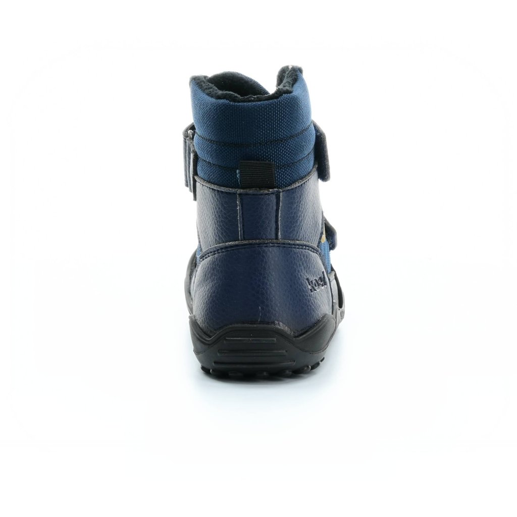 Koel4kids Mailand Vegan Tex Blue 04T002.50E-110 mit Fleece gefütterte Barfuß-Stiefeletten