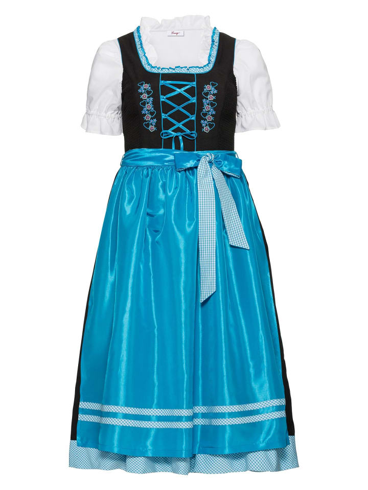 sheego Dirndl in schwarz-türkis günstig kaufen