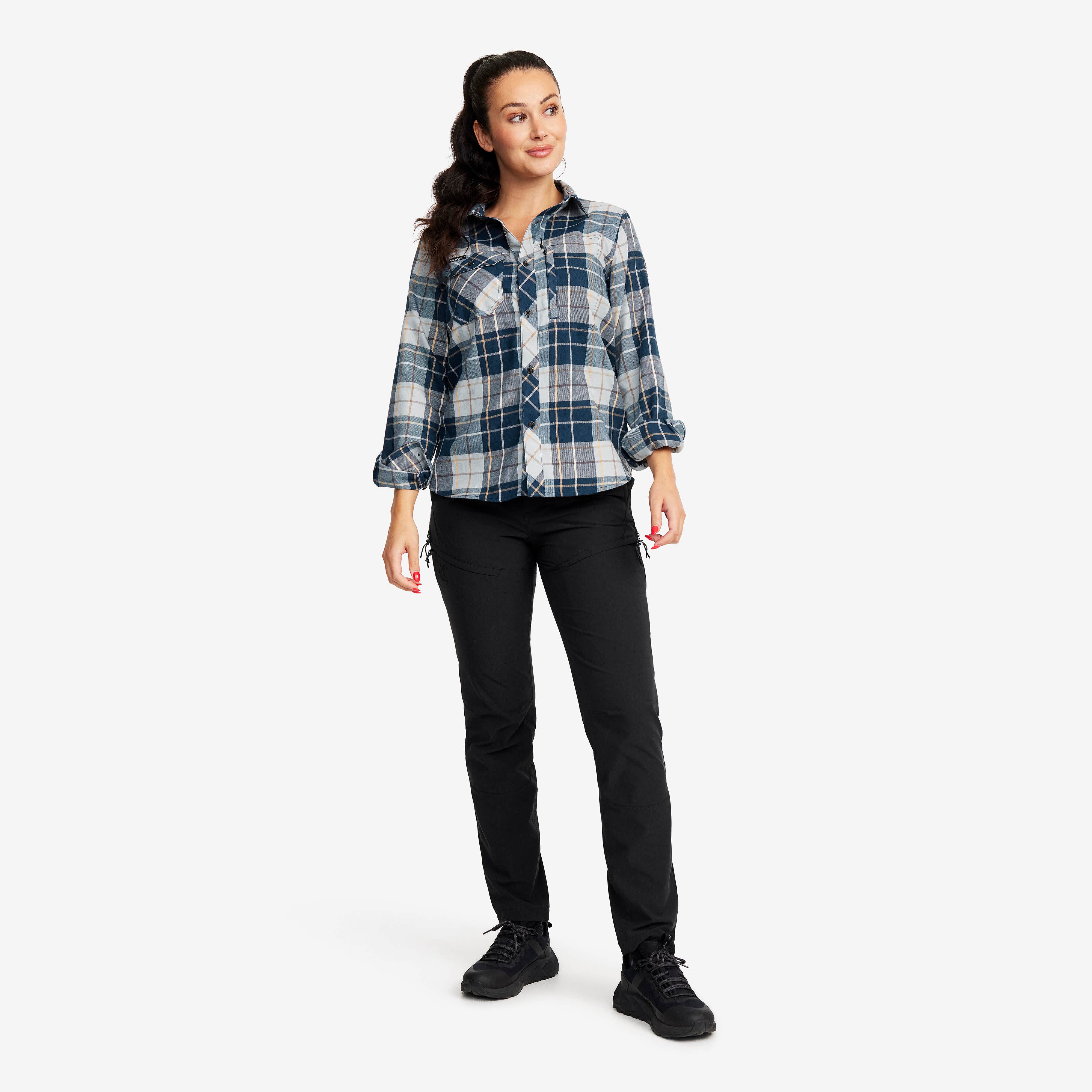 Flannel Shirt Femme Moonlit Ocean/Blueberry