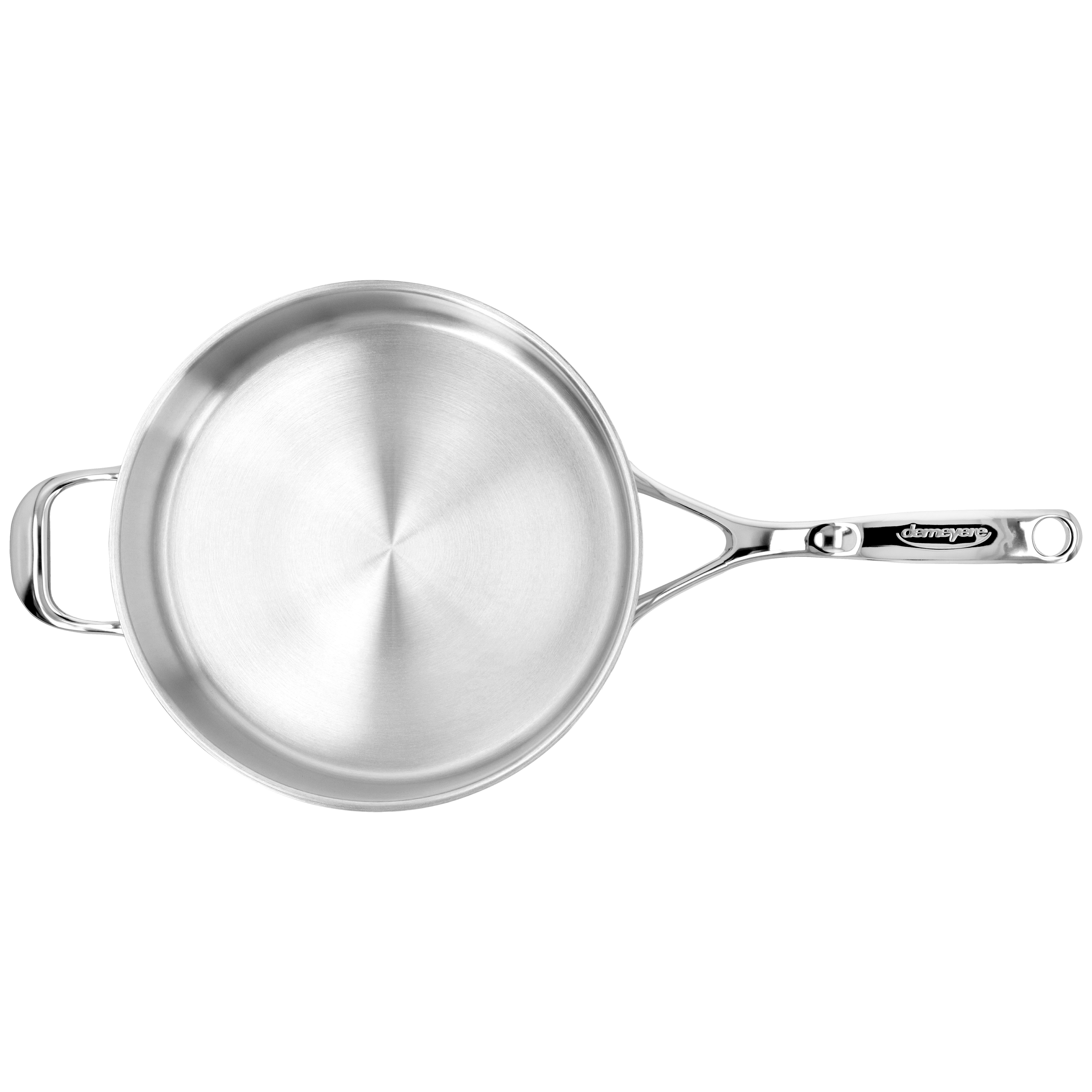 Stieltopf mit Deckel, niedrig 28 cm, 18/10 Edelstahl
