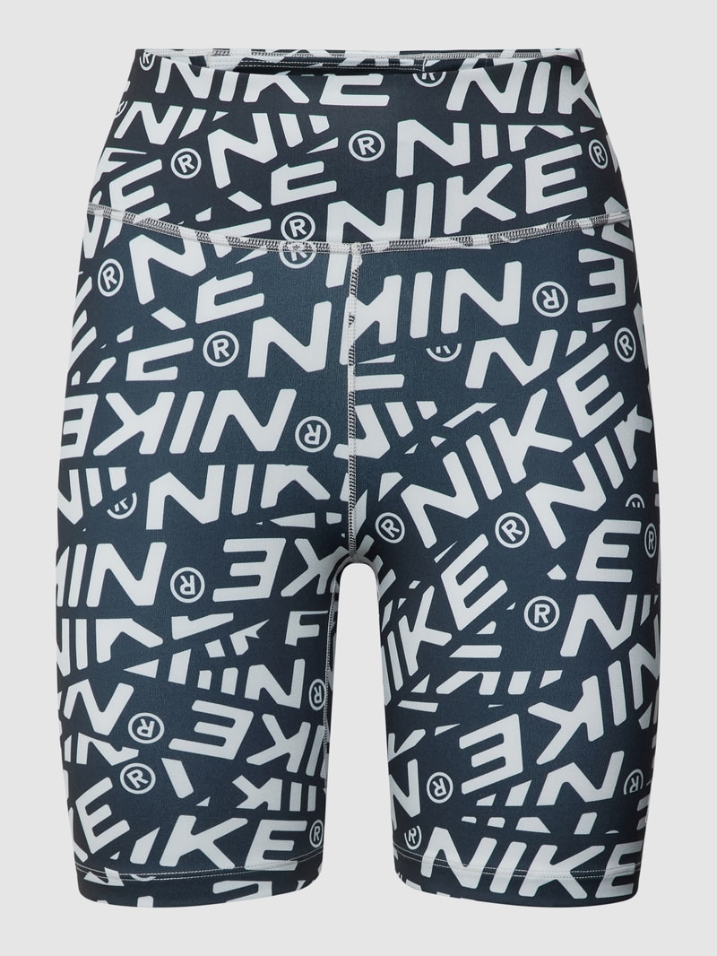 Radlerhose mit Allover-Print in schwarz