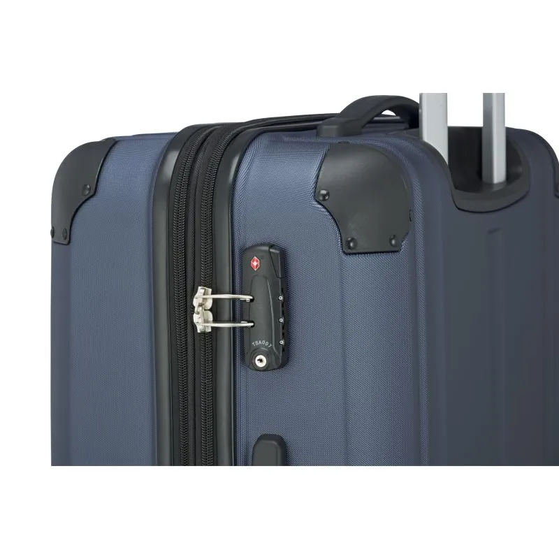 Travelite CITY Trolley S (55cm) mit 4 Rollen (erweiterbar) - Marine