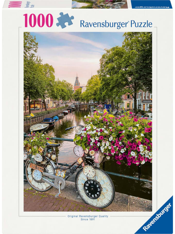 Ravensburger Puzzle Fahrrad und Blumen in Amsterdam, 1000 Teile, ab 14 Jahre günstig kaufen onesize