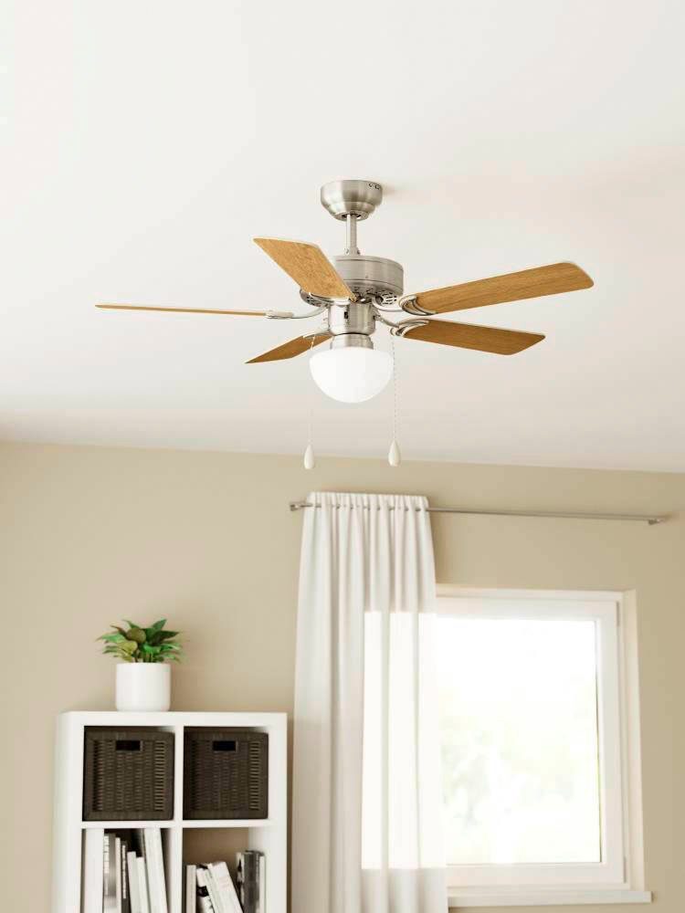 EGLO LED Deckenleuchte CADIZ, Leuchtmittel wechselbar, Ventilator mit Licht, Zugkette, Wendeflügel, AC Motor, Ø 106,6cm