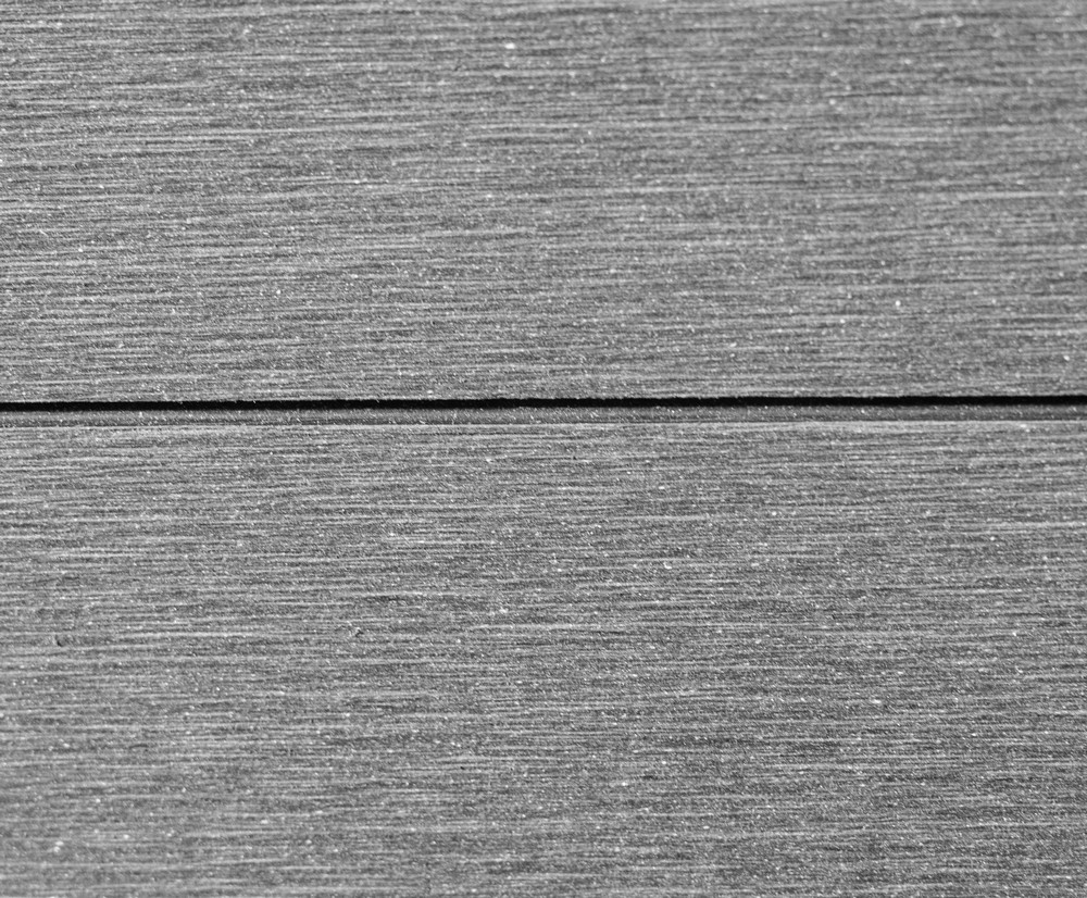 Hardin 1fachgut WPC-Sichtschutzzaun CORTADO - 5x Element   6x Pfosten mit 3 Luftöffnungen grau