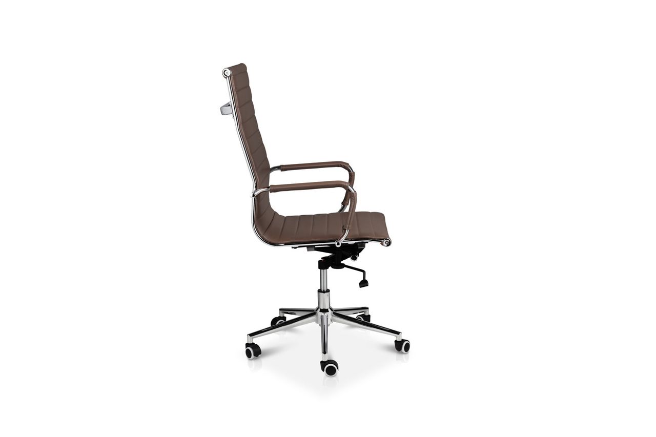 Lifa Living Bürostuhl Brisbane Dunkelbraunes PU-Leder