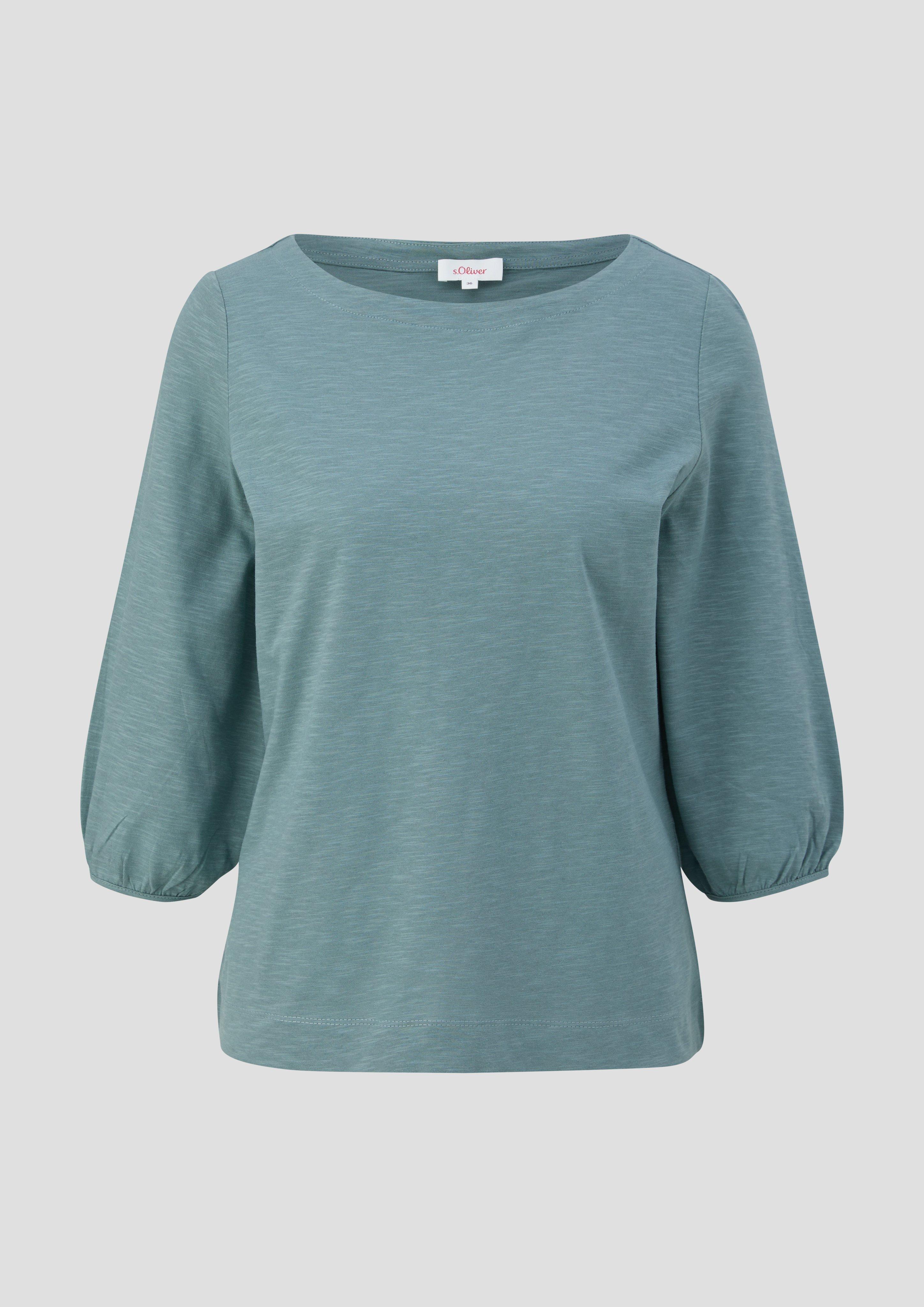 Baumwollshirt mit Puffärmeln  2145857-6352