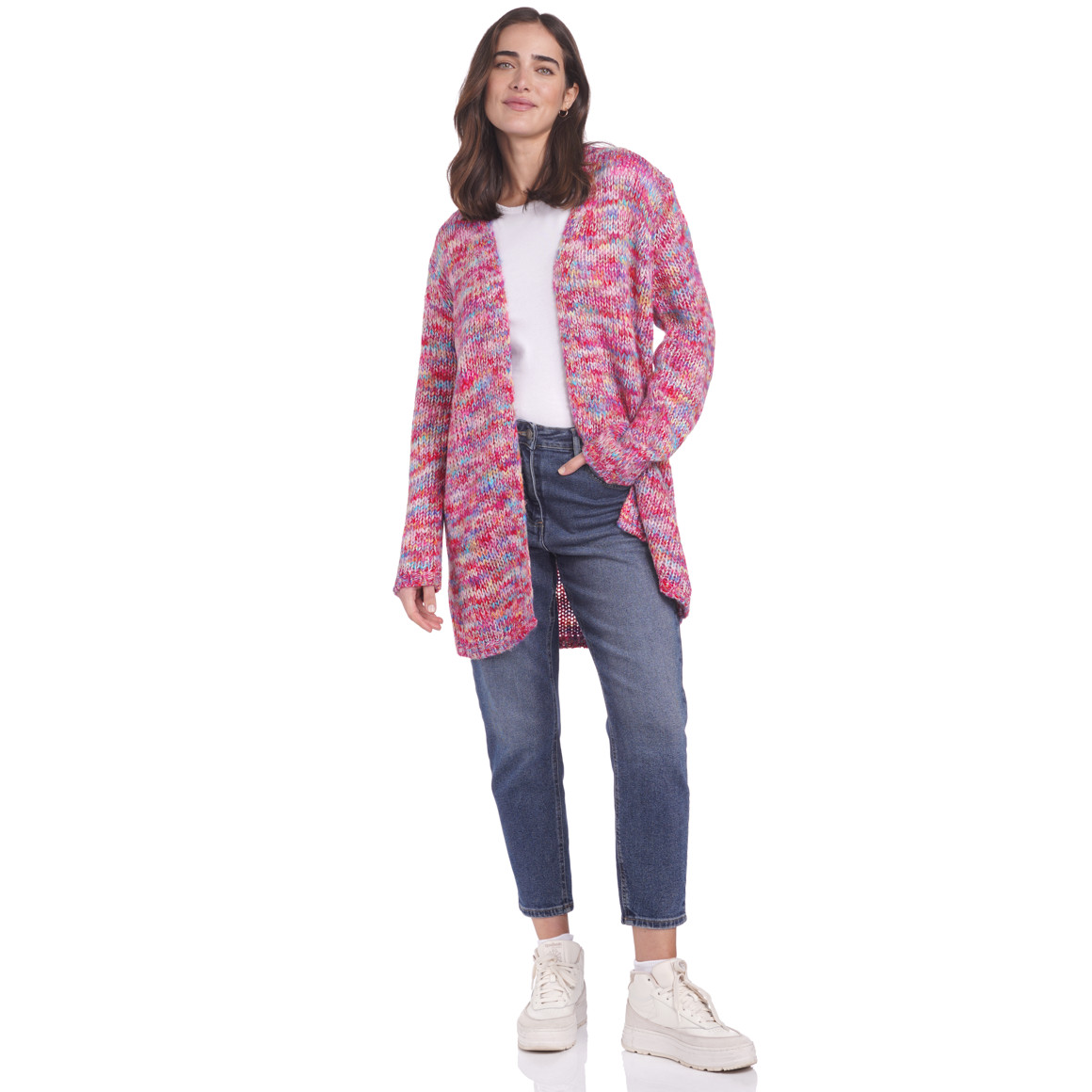 Damen Strickjacke mit Effektgarn