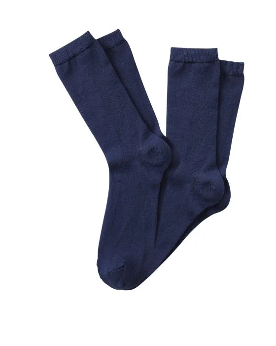 Lot de 2 paires de mi-chaussettes avec cachemire