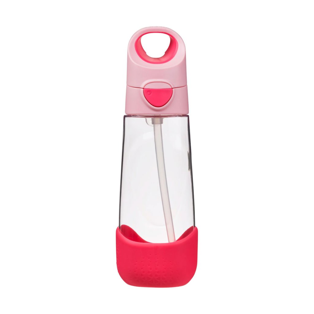 b.box Tritan-Flasche mit Strohhalm 600 ml - Flamingo Fizz