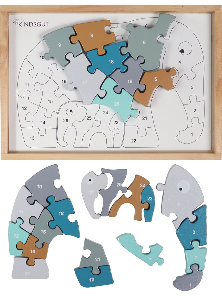 Kindsgut 26tlg. Holzpuzzle 