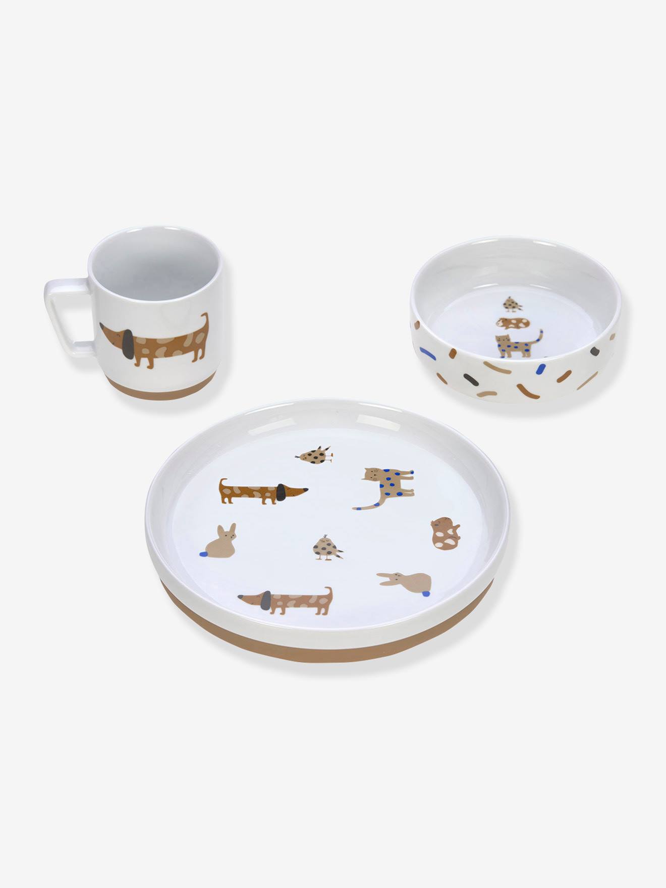 Coffret repas LÄSSIG en porcelaine little mateys royal blue