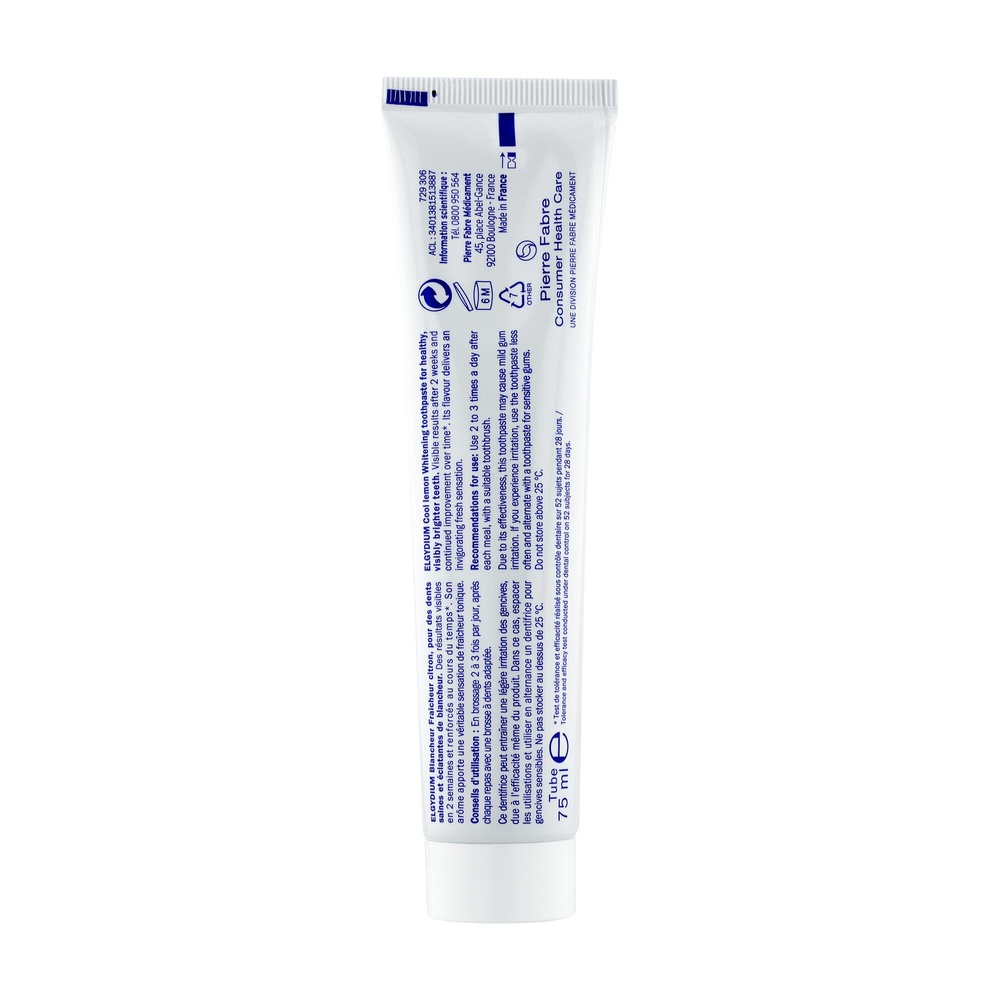 Oral Care ELGYDIUM Blancheur Citron Tube 75 ml dentifrice