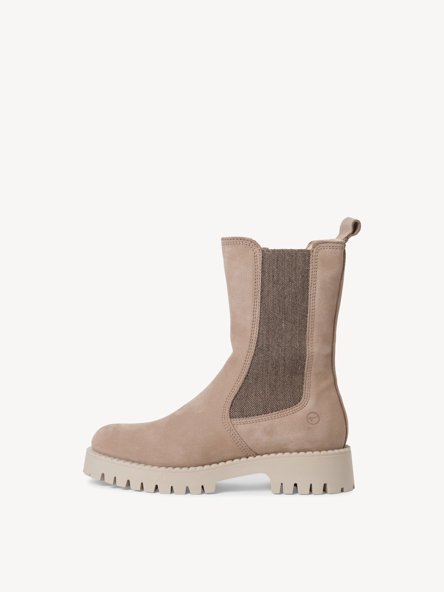 Bottine en cuir - beige doublure chaude