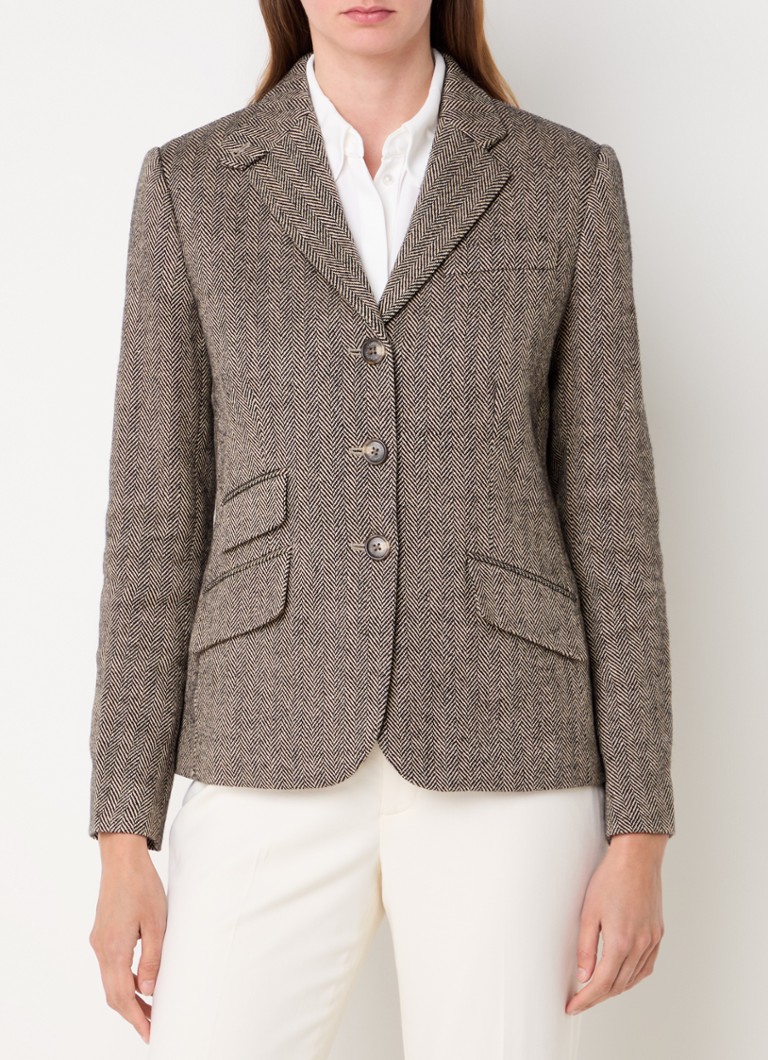 Jachetă tricotată din lână Ralph Lauren, cu buzunare cu clapă.