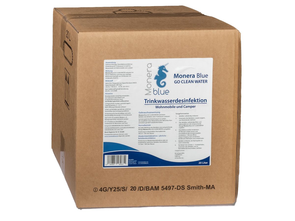 Monera Blue 20L GO CLEAN WATER Trinkwasserdesinfektion
