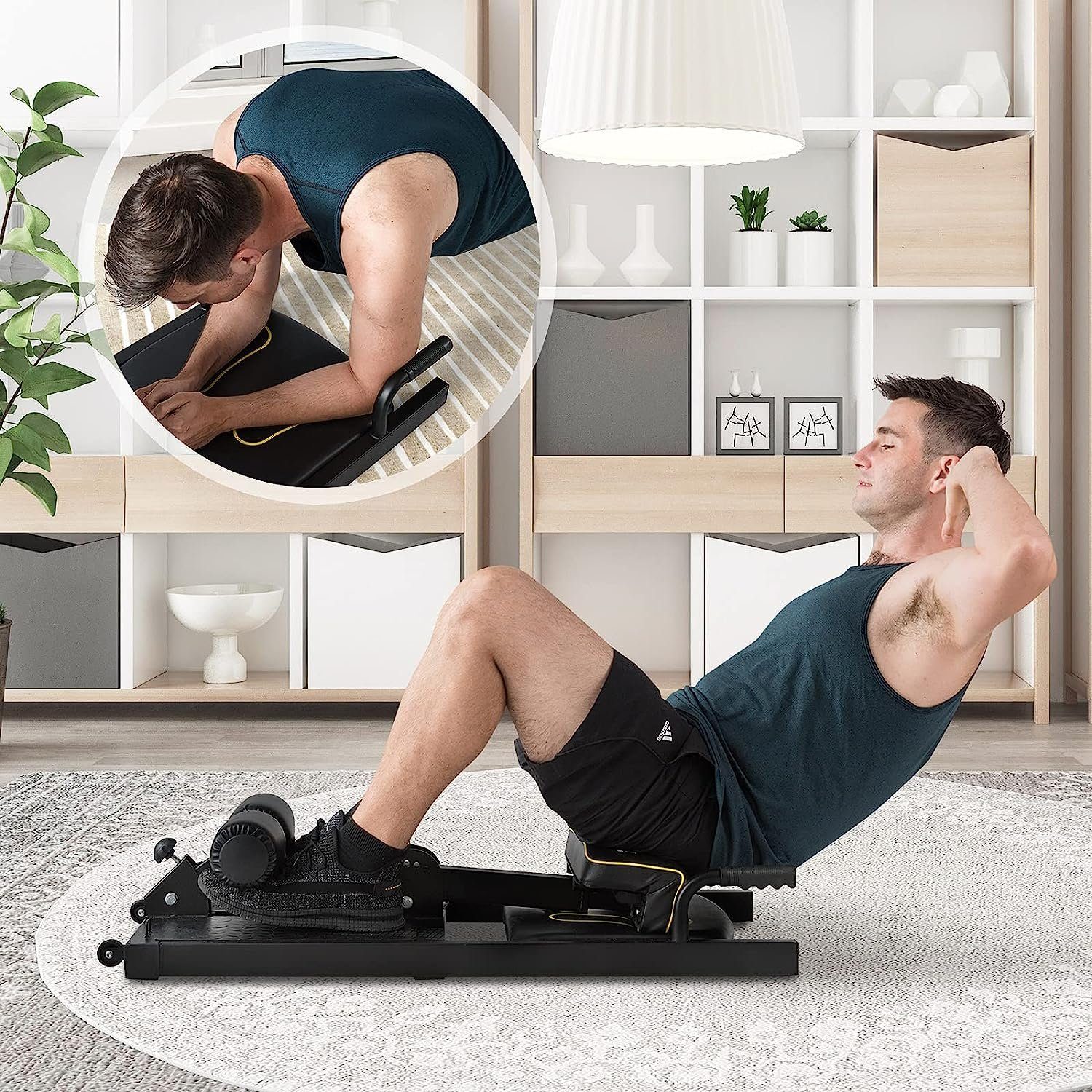 KOMFOTTEU Multitrainer Bauchtrainer, Sit Up Liegestütze, mit 120 kg Belastbar