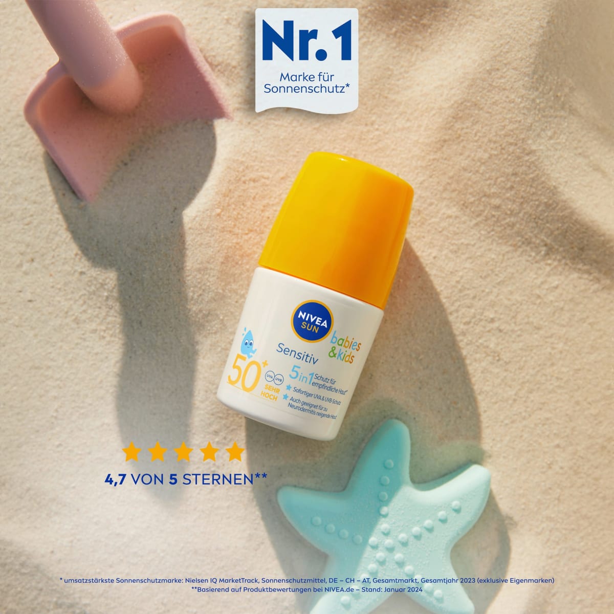 Sonnenroller babies & kids sensitiv LSF 50+, 50 ml