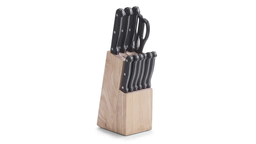 zeller Messerblock Gummibaum 13-tlg.