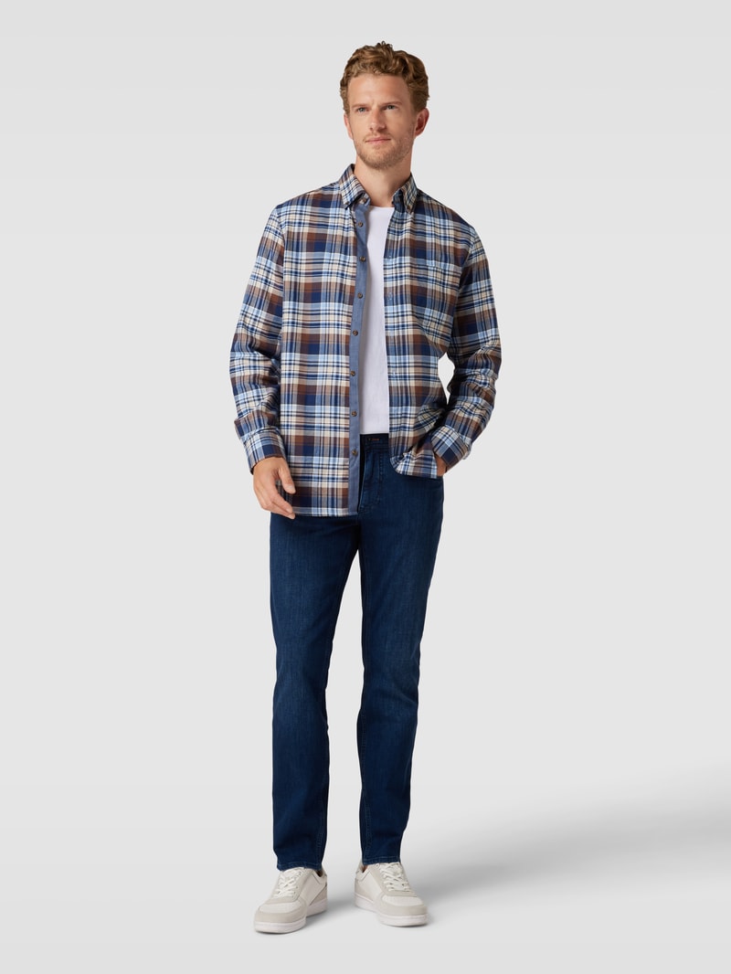 Slim Fit Jeans mit Kontrastnähten Modell 'Chris' in jeans