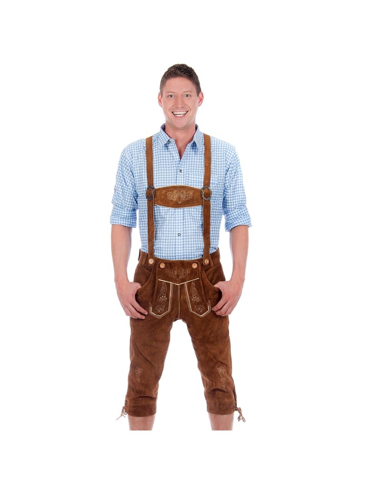 Edelnice Lederhose in mittelbraun günstig kaufen