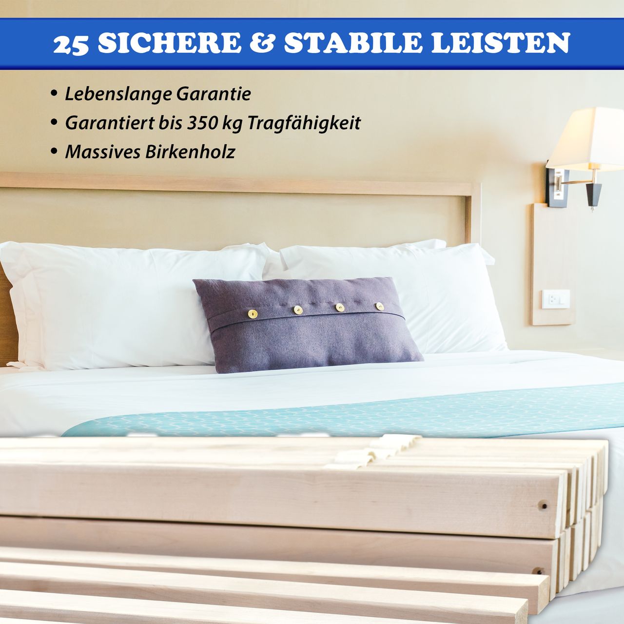 Coemo Rollrost 25 ! extrastabile Leisten 120 x 200 cm