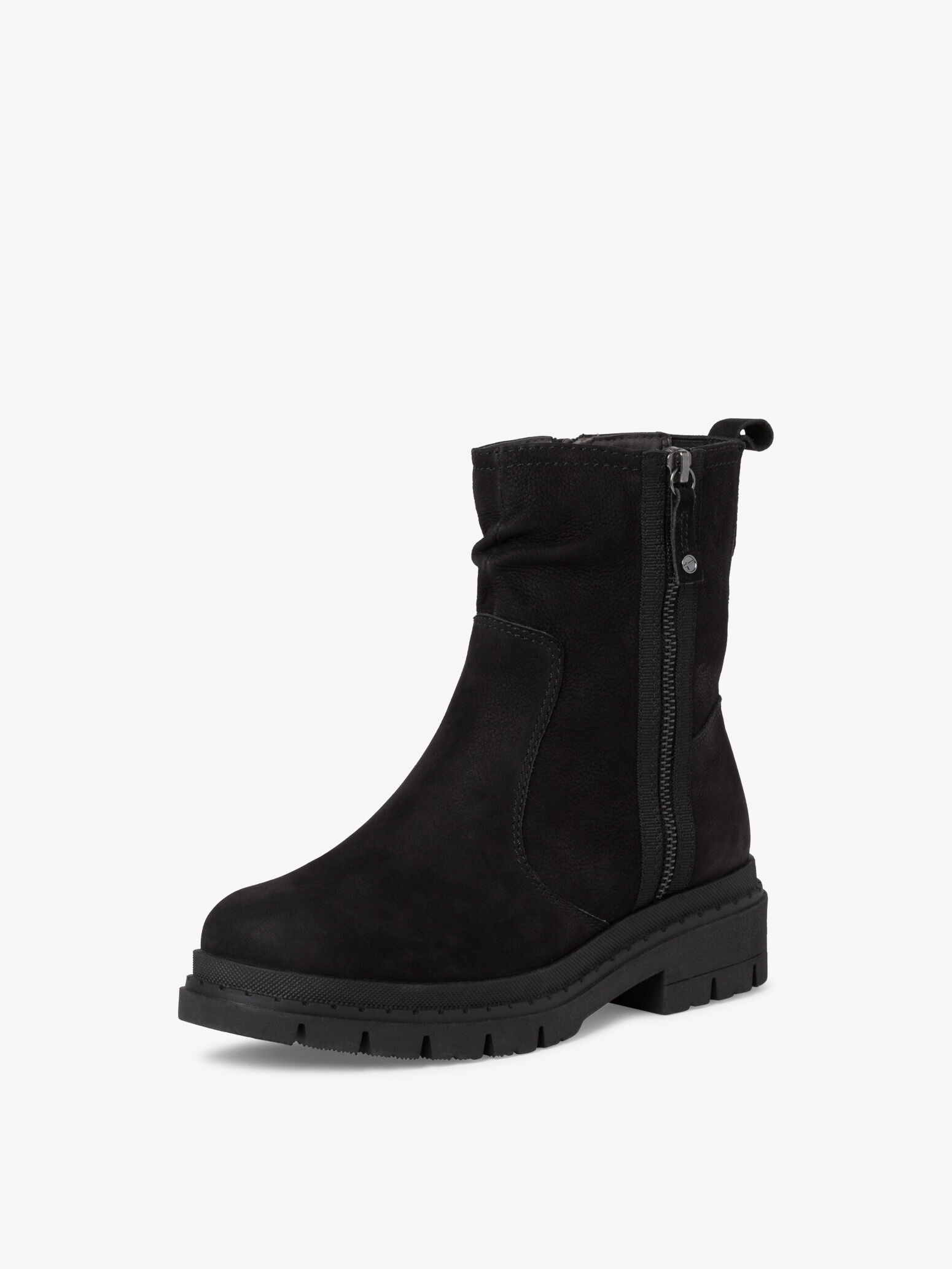 Bottine en cuir - noir