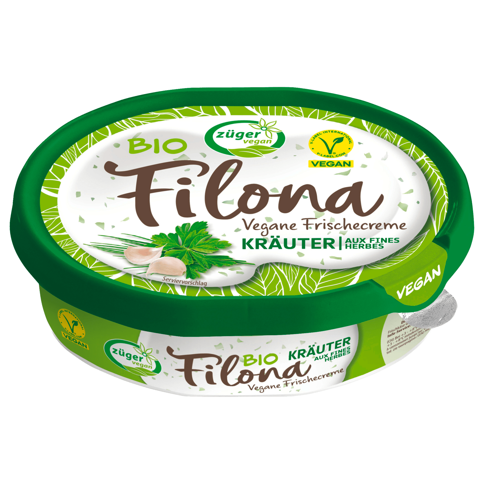 Züger Filona Bio vegane Frischecreme Kräuter 150g