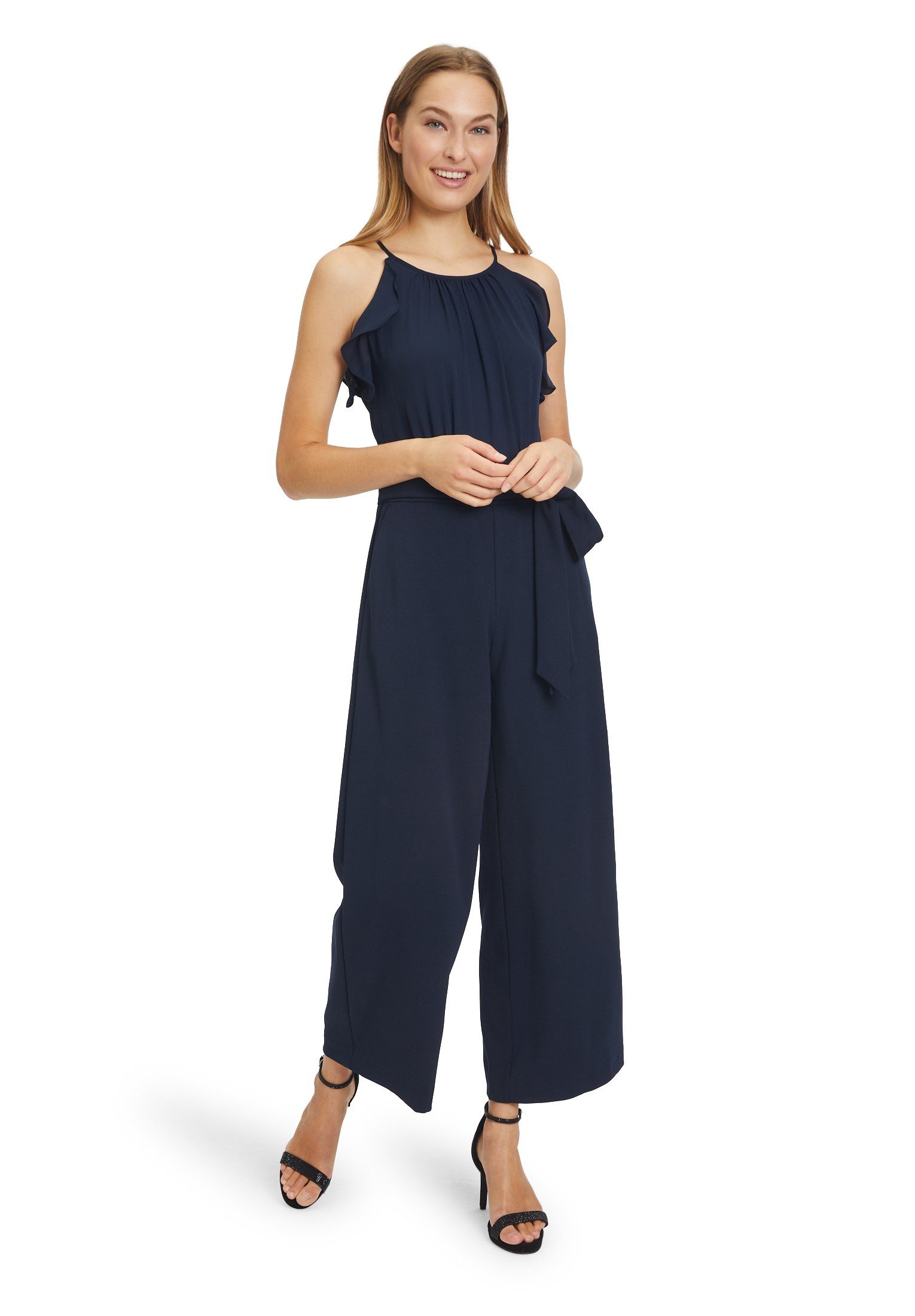 Vera Mont Jumpsuit mit Volant (1-tlg) Bindeband