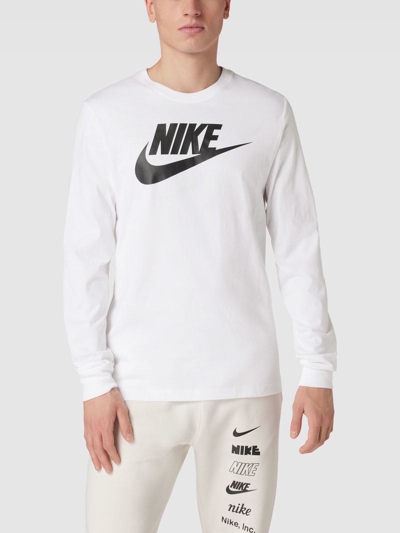 Longsleeve mit Logo-Print Modell 'ICON FUTURA' in weiß