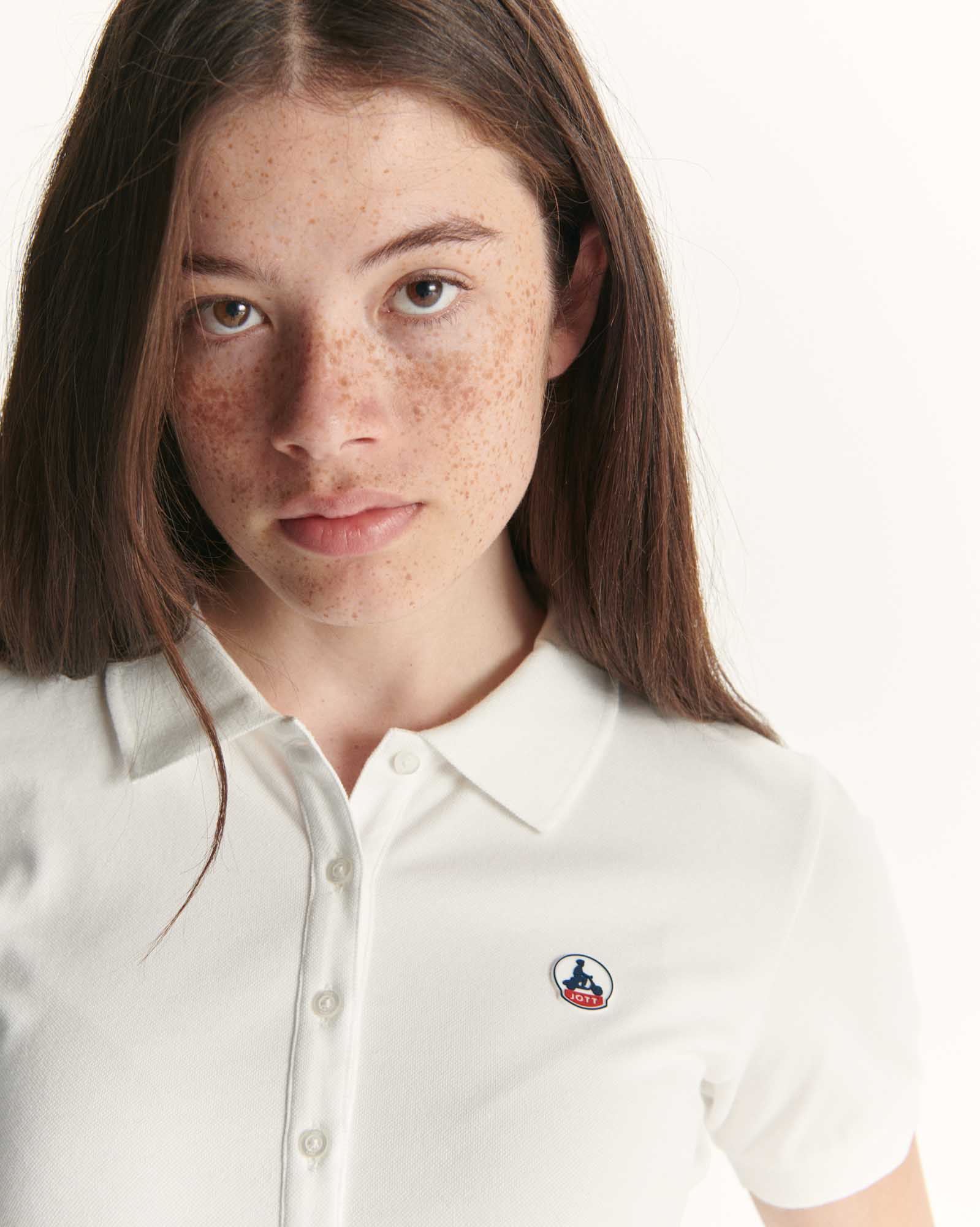 Polo en coton biologique Blanc Franca