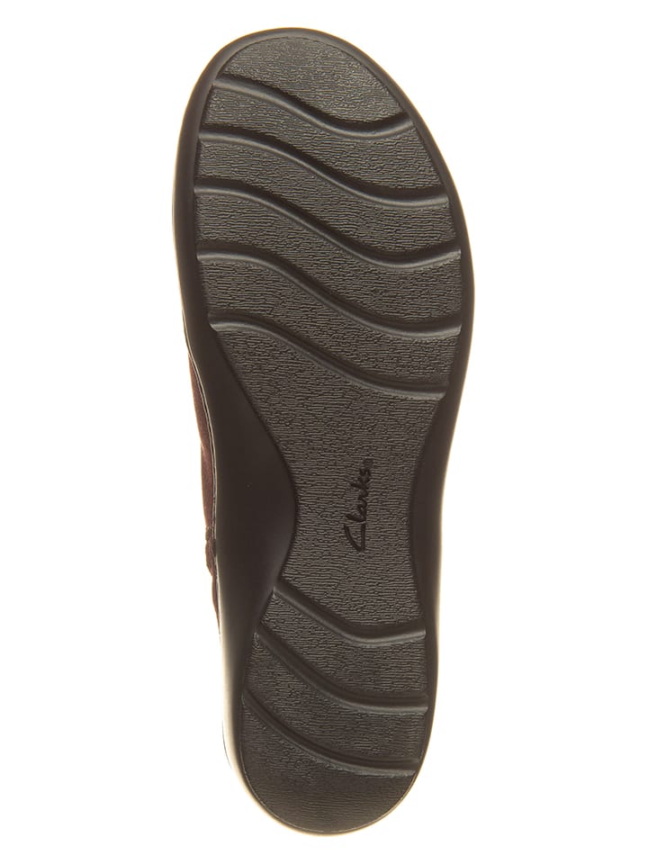 Clarks Leder-Ankle-Boots in Bordeaux günstig kaufen