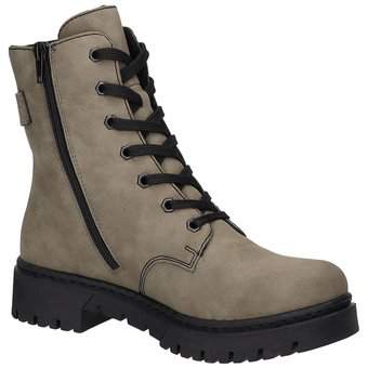 Rieker Schnür Boots in grün