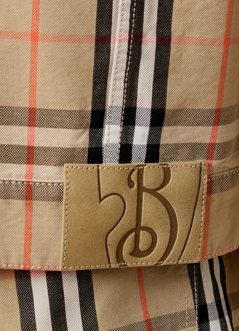 Burberry overshirt with check pattern and chest pockets