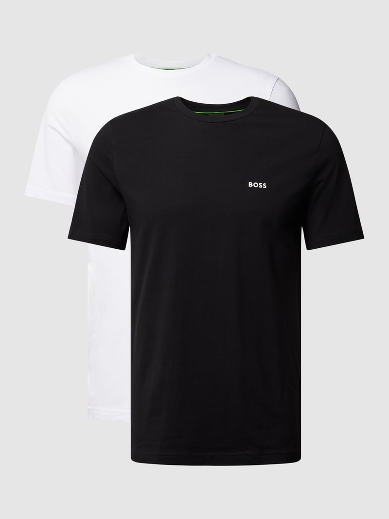T-Shirt im 2er-Pack mit Logo-Print in weiß