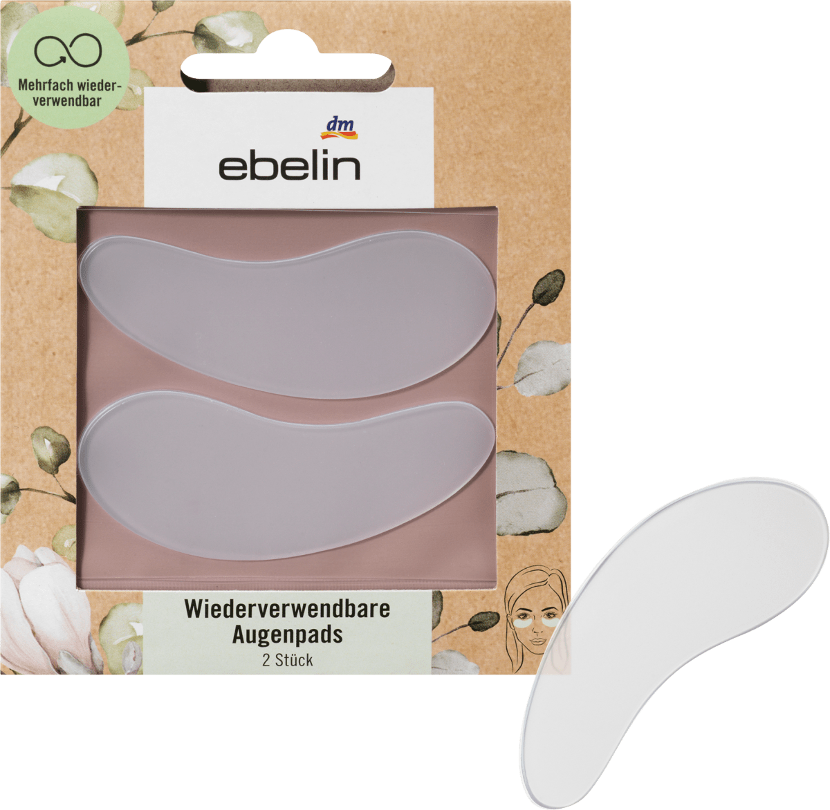 Wiederverwendbare Augenpads (1 Paar), 2 St