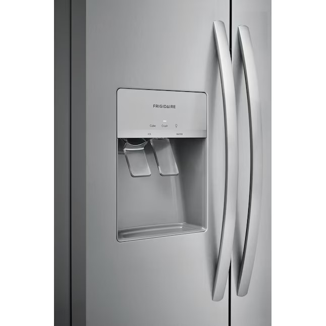 Frigidaire 25.6-cu ft Side-by-Side Refrigerator with Ice Maker (Fingerprint Resistant Stainless Steel) ENERGY STAR